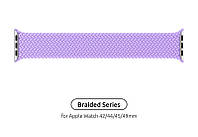 Ремінець Armorstandart Braided Solo Loop для Apple Watch 42mm/44mm/45mm/49mm Lavender Grey Size 6 ARM64910