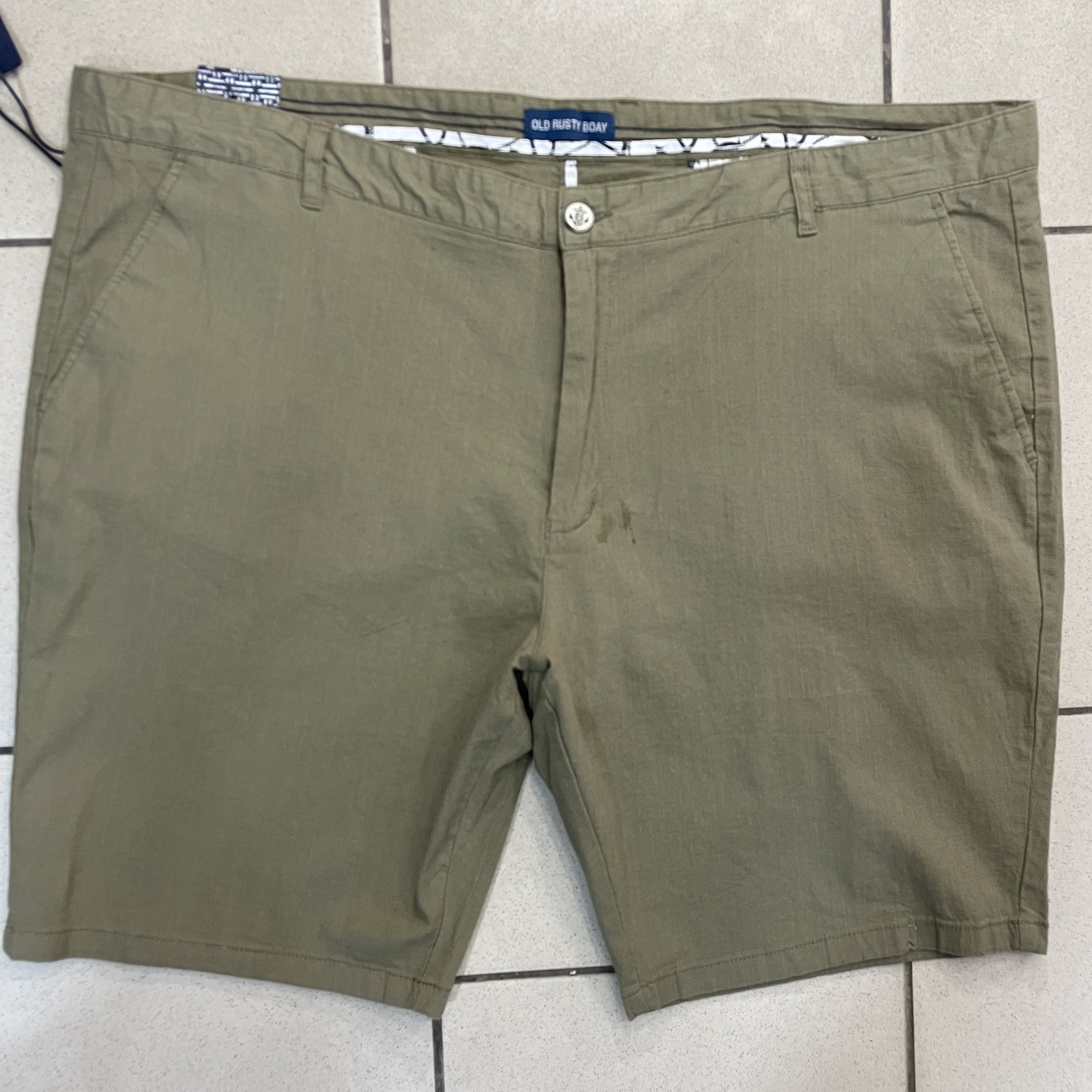 Шорти чоловічі тонкі великі бавовна стрейч 46 хакі, фото 1