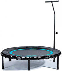 Батут з ручкою TRAMPOLINE WITH HANDLE чорний, синій 100см