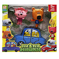 Фигурки героев Енот и Медведь "Ми-Ми-Мишки" Bambi 1719MM-3 с автомобилем, Land of Toys