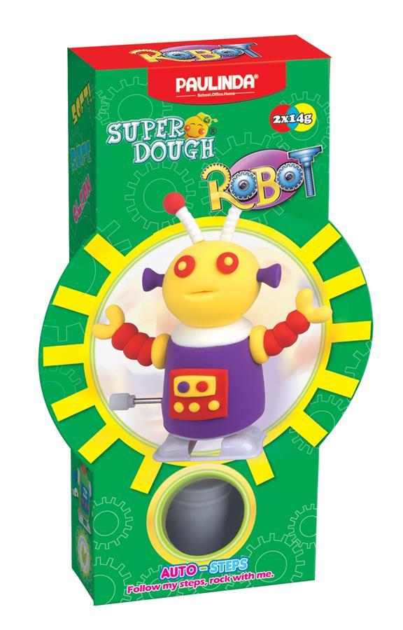 Маса для ліплення Paulinda Super Dough Robot із заводним механізмом Фіолетовий (PL-081178-4)