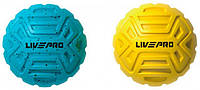 Набор мячиков для массажа MASSAGE BALL Голубой Желтый 6.8см (LP8507)