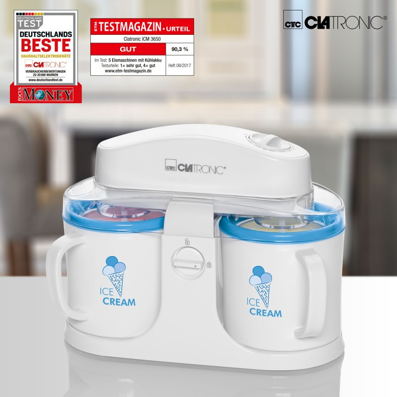 Морожениця CLATRONIC (Німеччина) ICM 3650, апарат для приготування морозива, морозива