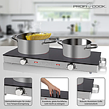 Настільна плита двокамфорна інфрачервона Profi Cook PC-DKP 1211 Німеччина, фото 2