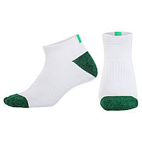 Носки спортивные укороченные STAR XO104 цвет белый-зеленый hr
