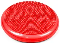 Балансировочная массажная подушка сенсомоторный балансировочный диск EasyFit 33х5 см (Red)-ЛВР