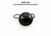 Вольфрамовая шарнирная головка Crazy Fish 3g 3шт. Черный