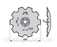 Диск борони 620х6мм ф110мм 5отв. 12.5 мм PR 620/TL6 Farmet (9002255/3007070) Код/Артикул 102 9002255/3007070