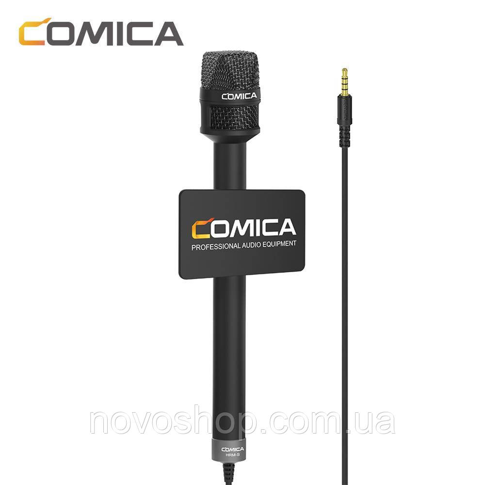 COMICA HRM-S Ручний мікрофон для інтерв'ю для смартфона 3.5 мм TRRS Plug Кардіоїдний конденсаторний мікрофон