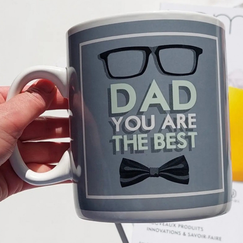 Велика кружка для тата "Dad you are the best", кераміка, 900мл