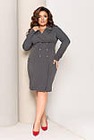 Суворе ділове коротке плаття великих розмірів (р.48-58). Арт-3471/34, фото 4