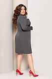 Суворе ділове коротке плаття великих розмірів (р.48-58). Арт-3471/34, фото 5