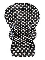 Чохол DavLu до стільчика для годування Сhicco Polly Progres 5, Relax Горох на чорному (000146)