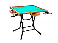 Картковий стіл Grace 81.28 х 81.28 х 74.93 см, Стіл для гри в карти, Картковий стіл з підставками для напоїв