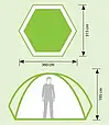 Тент-шатер напівавтоматичний Norfin LUND 360x315x195 см зелений, фото 3