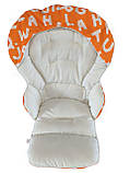 Чохол DavLu до стільчика для годування Сhicco Polly Progres 5, Relax Літери на помаранчевому (000148), фото 2