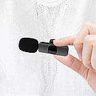 Подвійний бездротовий мікрофон (2 шт) 20 м, K9 / Акумуляторний мікрофон для телефону / Петличний мікрофон, фото 10