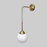 Бронзове сучасне бра на 1 лампу "Bulb" (52-W4412-1 BRZ+WH)
