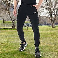 Спортивные штаны мужские черные однотонные повседневные трикотажные демисезонные весна лето осень