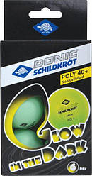 М'ячі Donic Glow in the dark (6шт.) 40+ green 608507