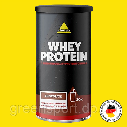 Inkospor Whey Protein 600 г, протеїни, концентрат та ізолят сироваткового білка, 9 вітамінів, Ca, Mg, смак шоколад