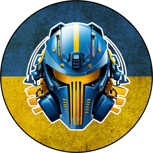 Патч для військових - Стиль Хижака з прапором, 80 мм ПВХ