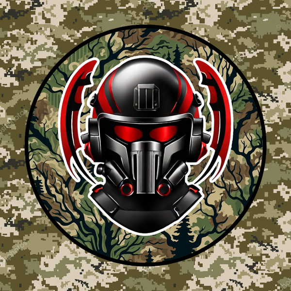 Нашивка 'Хижак' для військових, камуфляж, діаметр 80 мм