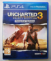 Uncharted 3 Drakes Deception Remastered, Б/У, русская версия - диск для PlayStation 4