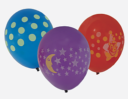Повітряні кулі асорті з малюнком 28см 10шт/уп