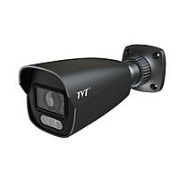 IP-видеокамера 4Mp TVT TD-9442S4-C(D-PE-AW3) Black f-2.8mm, ИК+LED-подсветка, с микрофоном