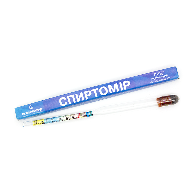 Спиртомір спиртометр ареометр побутовий 0-96%, склоприлад, фото 1