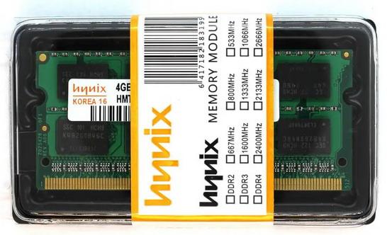 Память для Ноутбуков SK Hynix GB SO-DIMM DDR3 1333 MHz