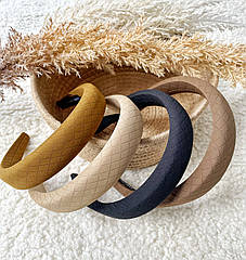 Обручи для волосся пластик/текстиль 6 шт./пач. ОБ'ЄМНІ