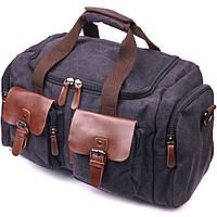 Большая дорожная сумка текстильная 21237 Vintage Черная