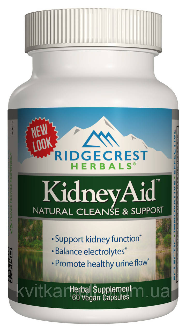 Комплекс для поддержки функции почек RidgeCrest Herbals KidneyAid 60 гелевых капсул (RCH168) KA, код: 1826766 - фото 1 - id-p2181013766