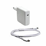 Блок живлення зарядний пристрій для ноутбука Apple 61W Usb-C A1718 Power adapter MacBook MNF72LL/A Type-C, фото 2