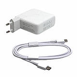 Блок живлення зарядний пристрій для ноутбука Apple 61W Usb-C A1718 Power adapter MacBook MNF72LL/A Type-C, фото 3