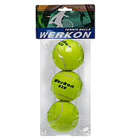 Мяч для большого тенниса Werkon 9575 3шт салатовый hr