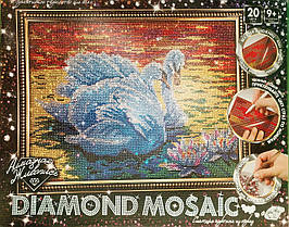 Алмазна мозаїка, Diamond Mosaic, Лебеді, DM-01-02, Danko