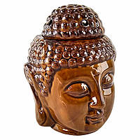 Аромалампа керамическая "Будда" коричневая (14х10,5х11 см)