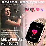 Жіночий смарт-годинник ANMI з функцією дзвінків моніторинг здоров'я спортивні режими 2 ремінці в комплекті, фото 4