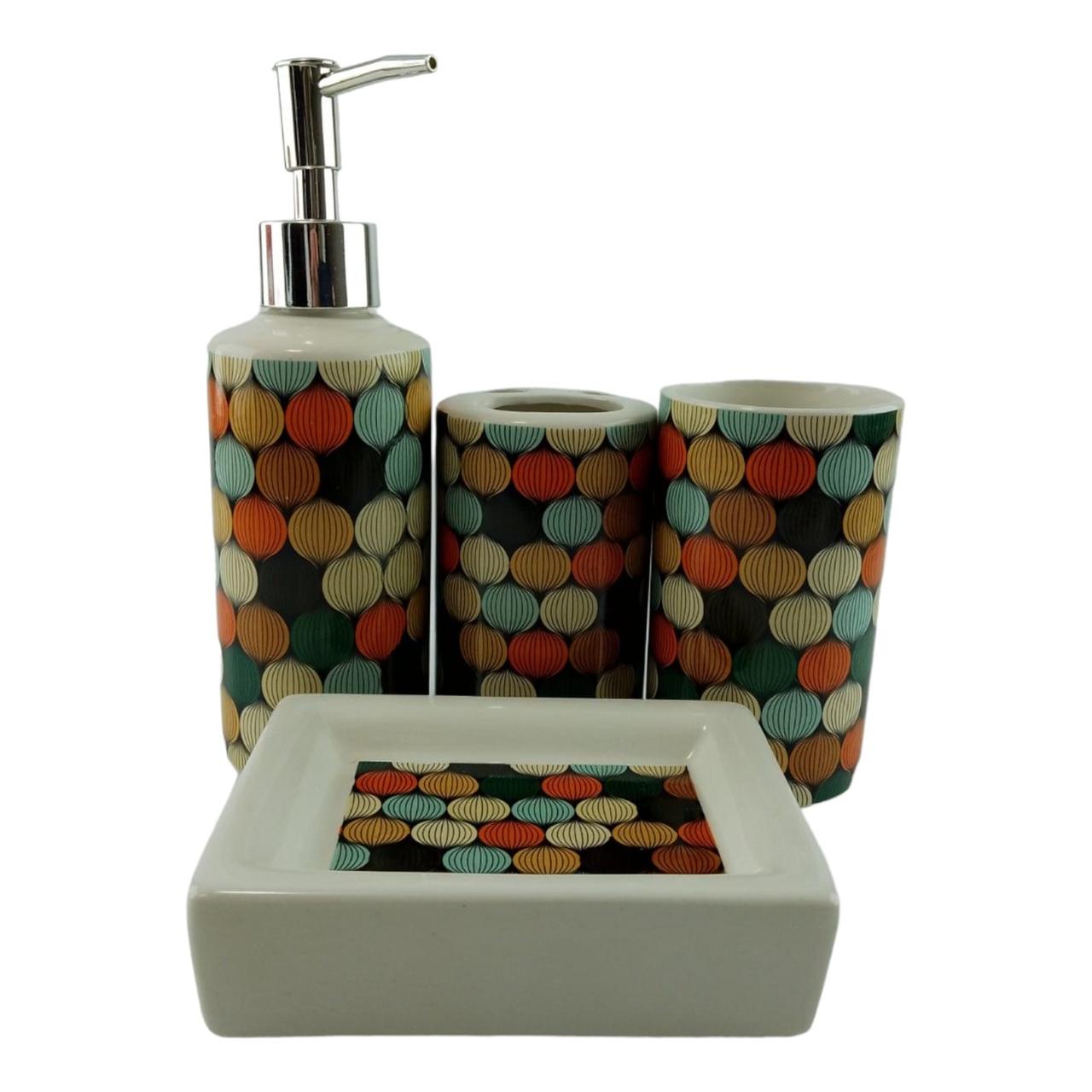 Набір для ванної керамічний "Різнокольорові Візерунки"
