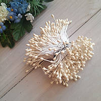 Тичинки глянсові. Колір молочний. Опт приблизно 300-340 ниток — 600-680 головок