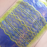 Мереживо у квіточку 4,5 см колір салатовий моток 20 м, фото 2