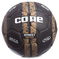 М'яч для вуличного футболу CORE STREET SOCCER №5 CRS-044 чорний-коричневий