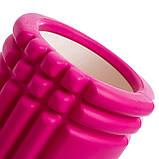 Ролер масажний для йоги (мфр ролер) 61 см Grid 3D Roller FI-4941, фото 8