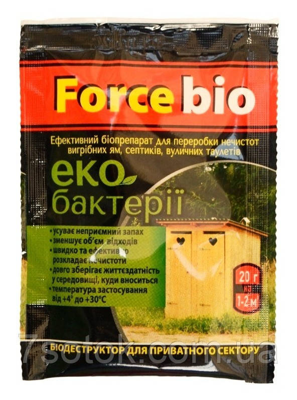 Біодеструктор для приватного сектора, Force Вio, 20г