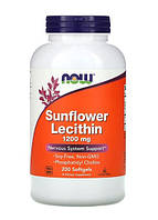 NOW Foods, Sunflower Lecithin подсолнечный лецитин, 1200 мг, 200 капсул