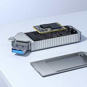 Зовнішня кишеня Acasis EC-6610 m.2 NVME SSD 2230 мм USB 3.1 + Type-C (Сріблястий)