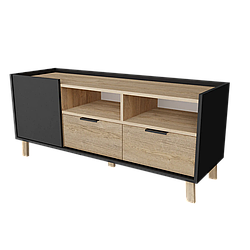 Сучасна тумба під телевізор, стильна тумба під ТВ із дверцятами та шухлядами 1240 мм Сканді МН-03